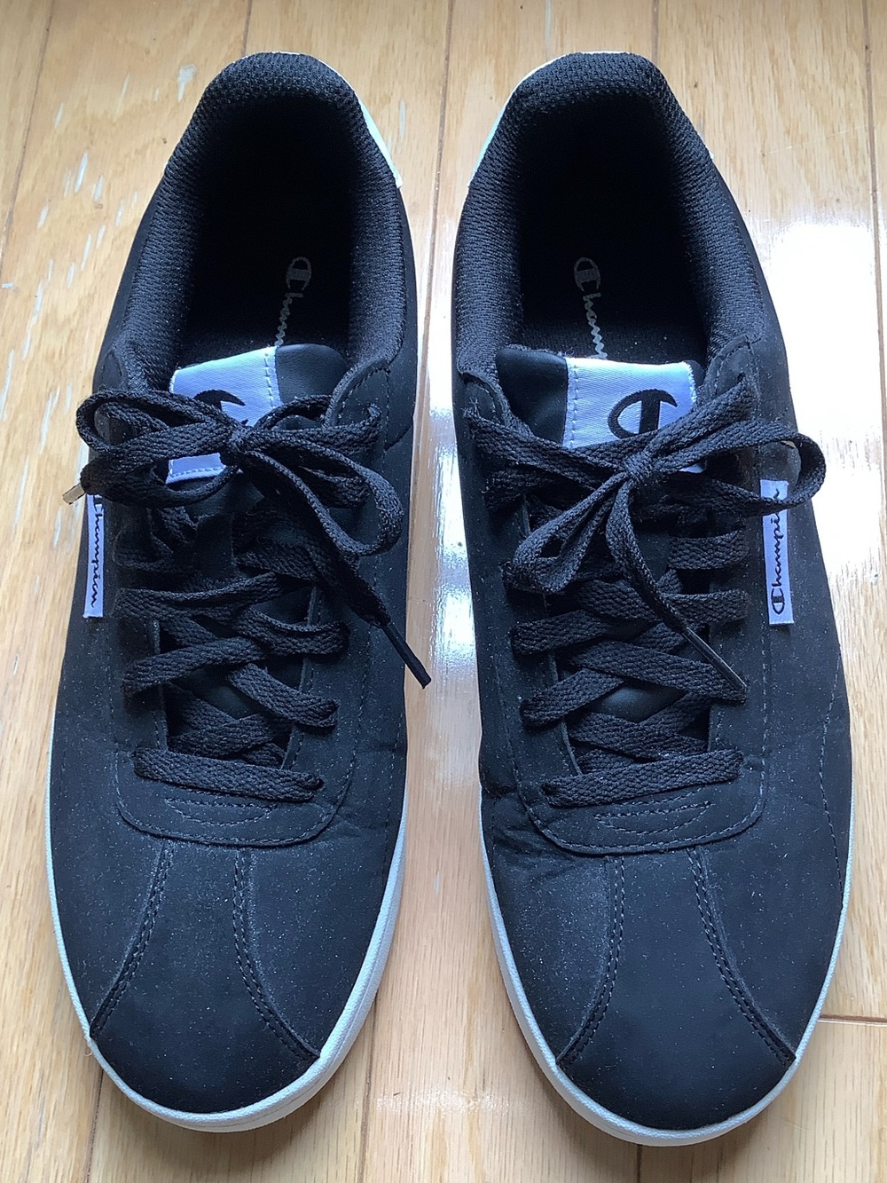 Champion Men's Black Low-Top Sneakers with White Accents